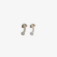 Enamel Check Cufflinks in Silver - Men | Burberry® Official