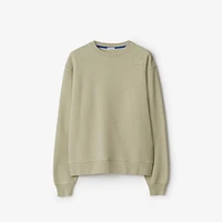 Cotton Sweatshirt in Lichen - Men | Burberry® Official