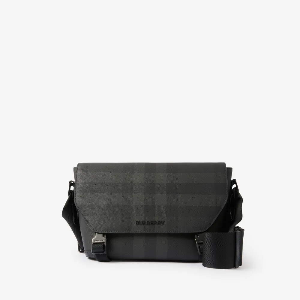 Small Wright Bag in Charcoal - Men, Canvas | Burberry® Official