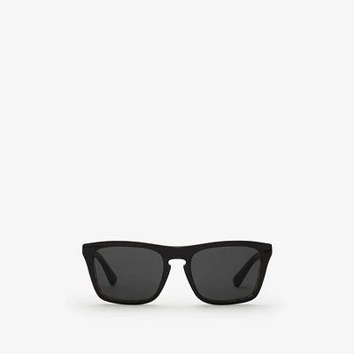 Code Square Sunglasses in Black | Burberry® Official