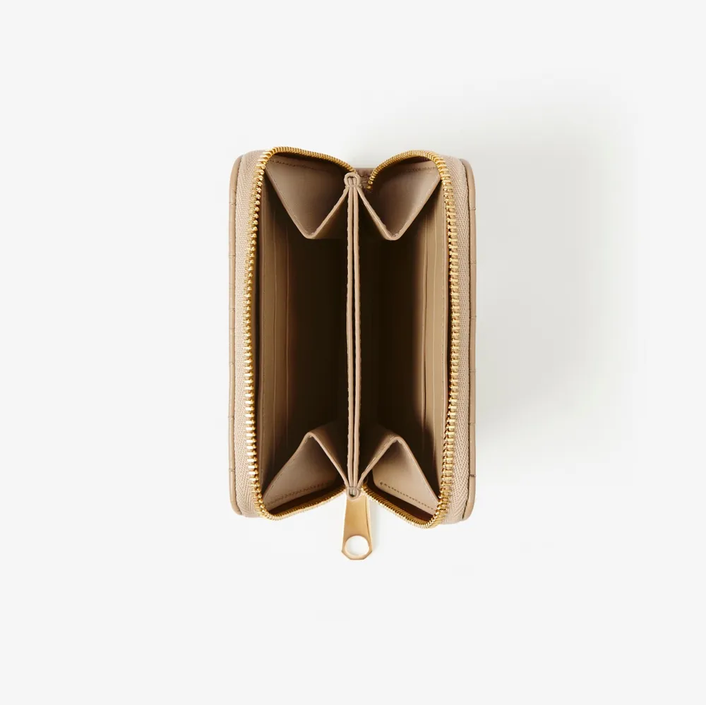 Quilted Leather Lola Continental Wallet in Oat Beige - Women | Burberry®  Official