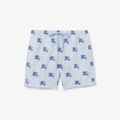 EKD Monogram Drawcord Swim Shorts in Deep Amethyst - Men