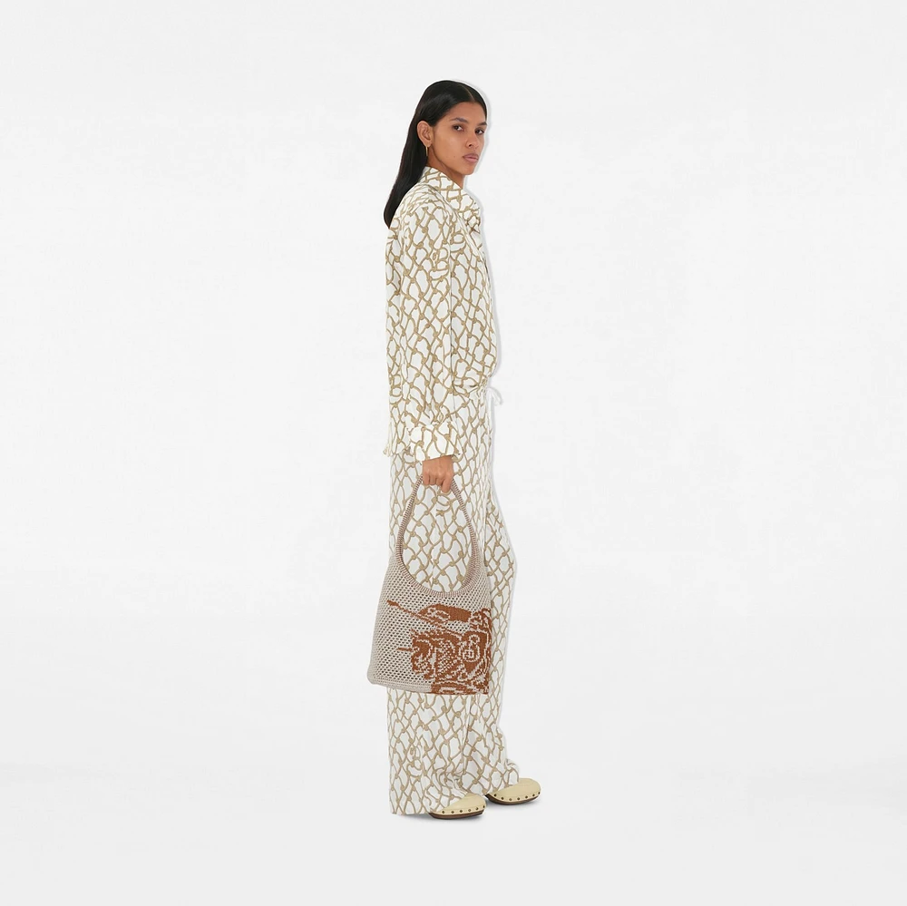 Small EKD Crochet Bag in White/sand - Women, Nylon, Technical | Burberry® Official