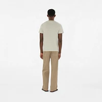 Striped Cotton T-shirt in Skylark - Men | Burberry® Official