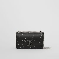 Star Print Leather Mini TB Bag in Black - Women | Burberry® Official