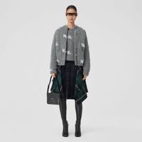 Pleated Panel Check Wool Belted Kilt Dark Viridian Green - Women | Burberry® Official