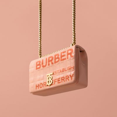 Horseferry Print Quilted Small Lola Bag – Online Exclusive in Peach Pink - Women | Burberry® Official