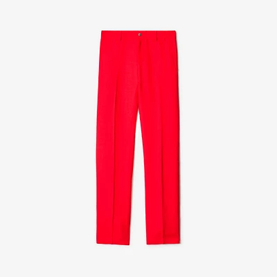 Canvas Trousers in Rhubarb - Women, Technical | Burberry® Official