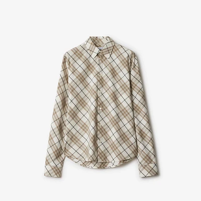 Regular Fit Check Cotton Shirt - Men | Burberry® Official