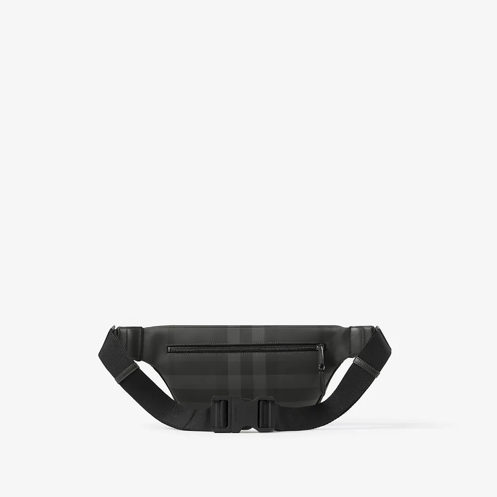 Cason Belt Bag in Charcoal - Men, Canvas | Burberry® Official