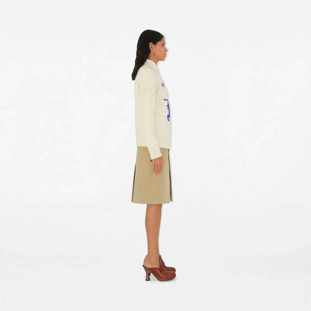 EKD Wool Cashmere Sweater in Off white - Women | Burberry® Official