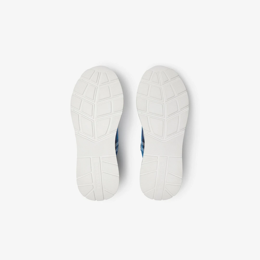 Check Sneakers in Hyacinth - Men, Nylon, Technical | Burberry® Official