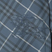 Cropped Reversible Check Hooded Jacket in Pewter - Women, Nylon | Burberry® Official