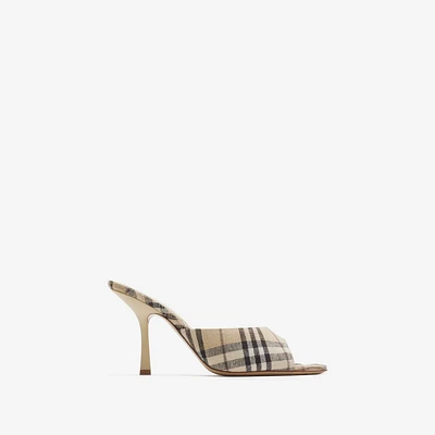 Check Mews High Mules​ in Alabaster - Women | Burberry® Official