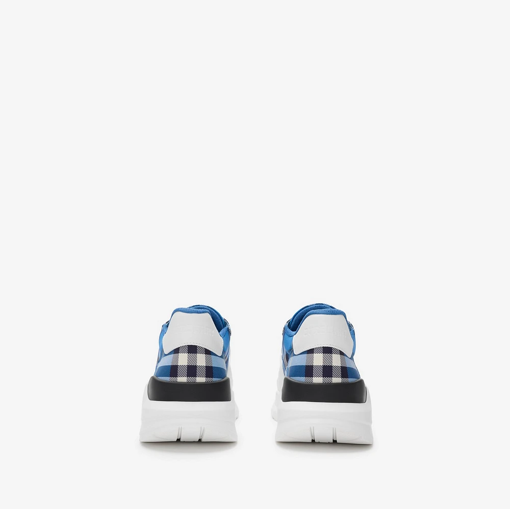 Check Sneakers in Hyacinth - Men, Nylon, Technical | Burberry® Official