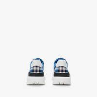 Check Sneakers in Hyacinth - Men, Nylon, Technical | Burberry® Official