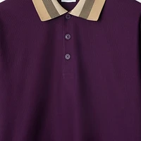 Cotton Polo Shirt in Pansy - Men | Burberry® Official