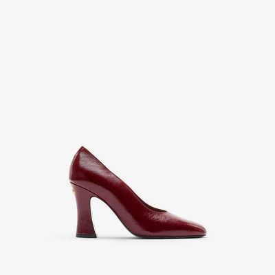 Patent Leather Trinket Pumps in Fig - Women | Burberry® Official