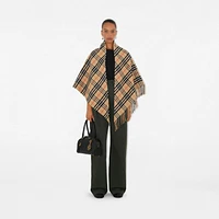 Check Wool Cashmere Cape in Sand | Burberry® Official