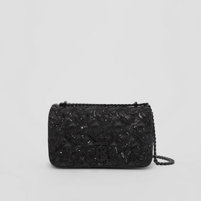 Sequinned Monogram Leather Small Lola Bag in