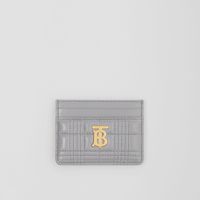 Quilted Leather Lola Card Case in Cloud Grey - Women | Burberry® Official