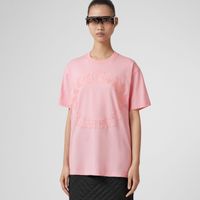 Oak Leaf Crest Cotton Oversized T-shirt Candy Pink - Women | Burberry® Official