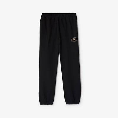 Knight Stamp Cotton Jogging Pants in Black - Men | Burberry® Official