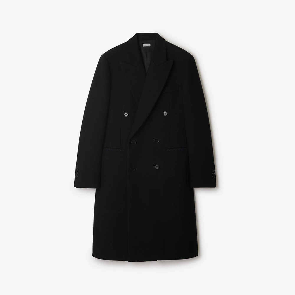 Wool Tailored Coat in Black - Men | Burberry® Official