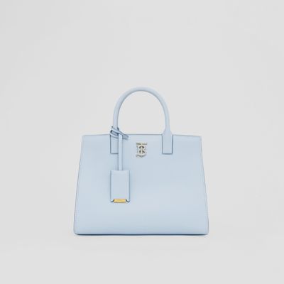 Grainy Leather Mini Frances Bag in Pale Blue - Women | Burberry® Official