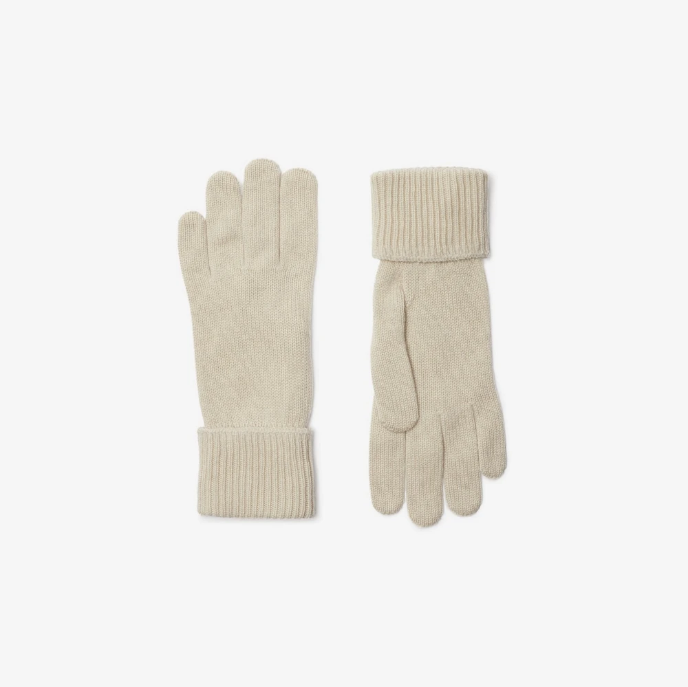 Cashmere Blend Gloves in Plaster - Men | Burberry® Official