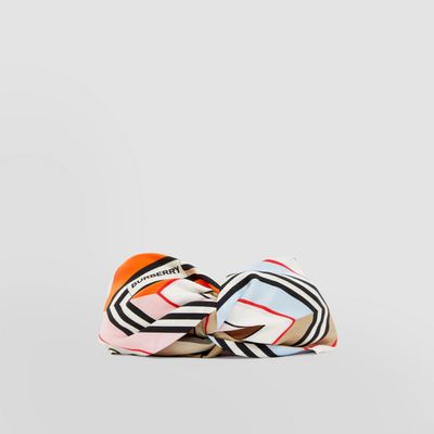 Montage Print Silk Headband in Multicolour | Burberry® Official