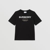 Horseferry Print Cotton T-shirt Black | Burberry® Official