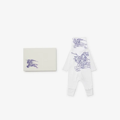 EKD Cotton Two-piece Baby Gift Set in White - Children | Burberry® Official