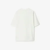 Rose Cotton T-shirt in Rain - Women | Burberry® Official