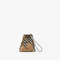 Check Drawstring Pouch​ in Sand - Women | Burberry® Official