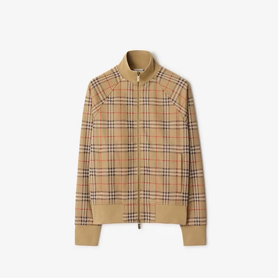 Check Track Jacket in Sand - Men | Burberry® Official