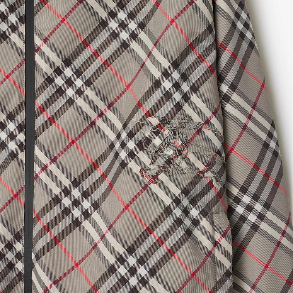 Reversible Check Jacket in Mauve grey - Men | Burberry® Official