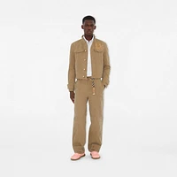 Cotton Trousers in Walrus - Men | Burberry® Official