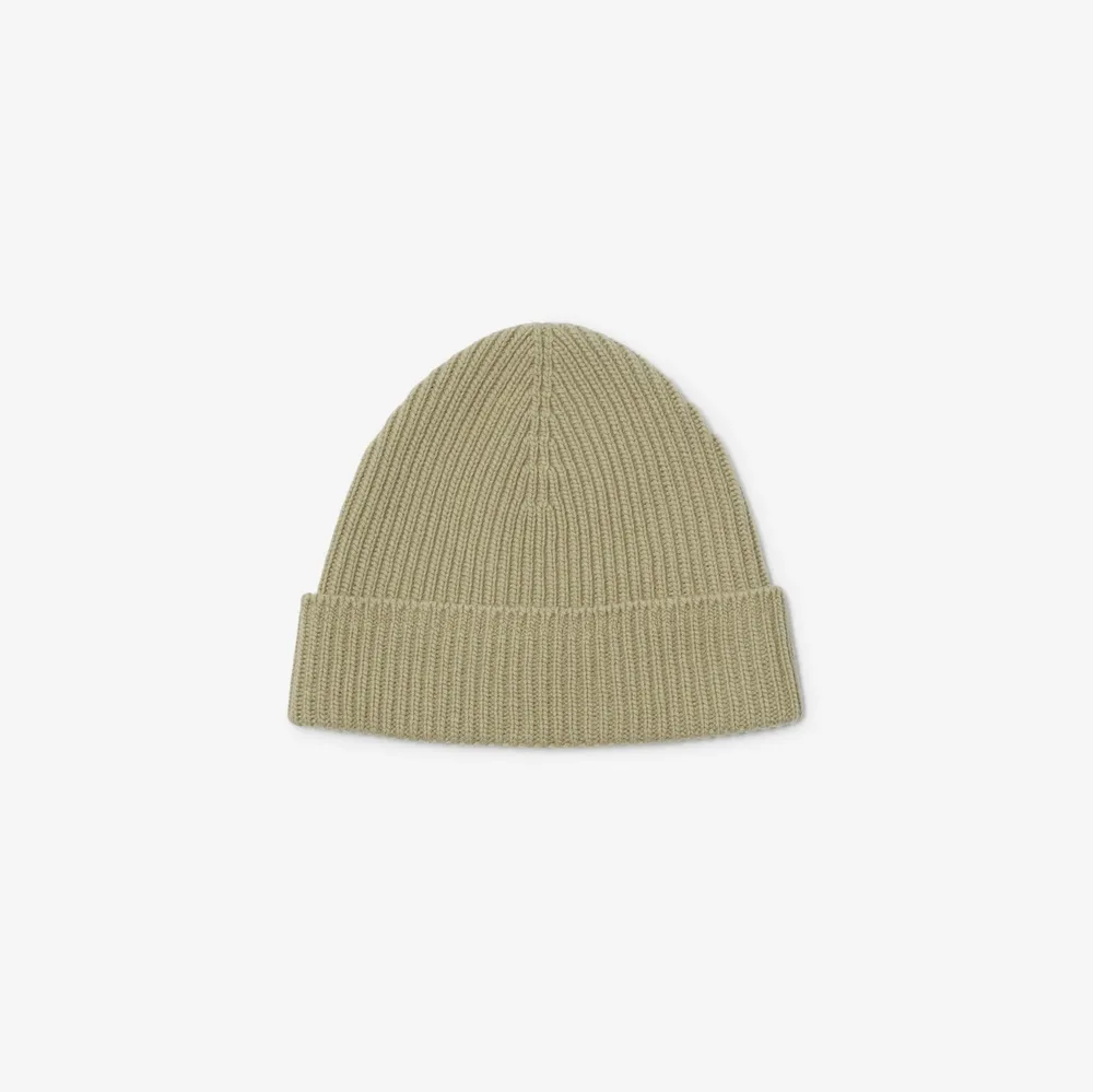 Ribbed Cashmere Beanie in Hunter - Men | Burberry® Official
