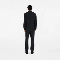 Wool Tailored Trousers in Navy - Men | Burberry® Official
