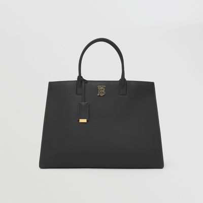 Grainy Leather Frances Bag in Black