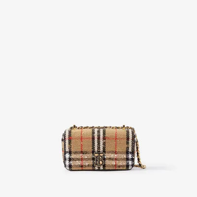 Mini Lola Bag in Archive beige - Women, Vintage Check | Burberry® Official