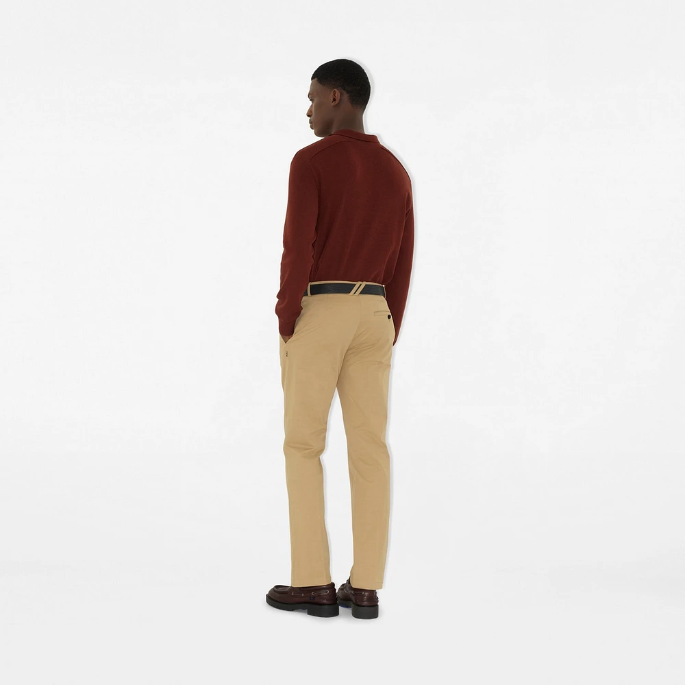Cotton Chinos in Flax beige - Men | Burberry® Official