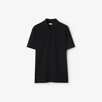 Cotton Polo Shirt in Black - Men | Burberry® Official