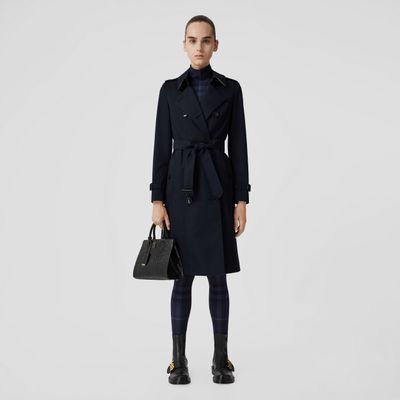 The Long Chelsea Heritage Trench Coat Coal Blue - Women | Burberry® Official