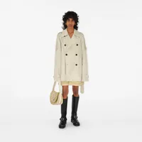 Short Silk Trench Coat in Calico - Women | Burberry® Official