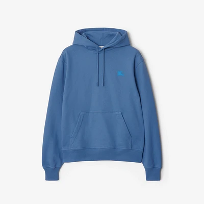 EKD Badge Cotton Hoodie in Pool - Men | Burberry® Official