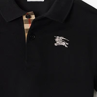 Cotton Polo Shirt in Black | Burberry® Official