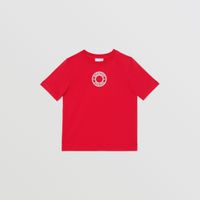 Logo Graphic Cotton T-shirt Bright Red | Burberry® Official