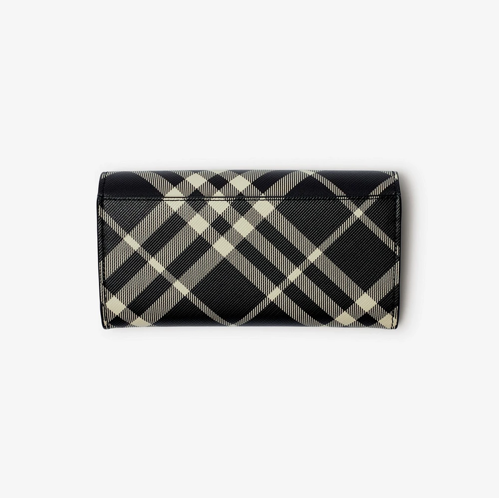 Check Continental Wallet in Black/calico - Women | Burberry® Official